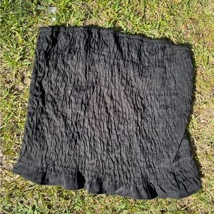 Black Scrunch Tube Top